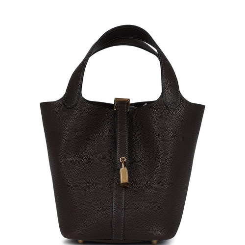 Hermes Picotin Lock 18 Ebene Barenia Faubourg Gold Hardware