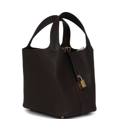 Hermes Picotin Lock 18 Ebene Barenia Faubourg Gold Hardware