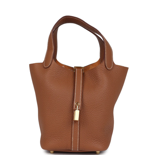 Hermes Picotin Lock 18 Gold Clemence Gold Hardware