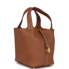 Hermes Picotin Lock 18 Gold Clemence Gold Hardware