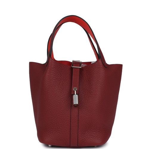 Hermes Picotin Lock 18 Eclat Rouge H Clemence Palladium Hardware