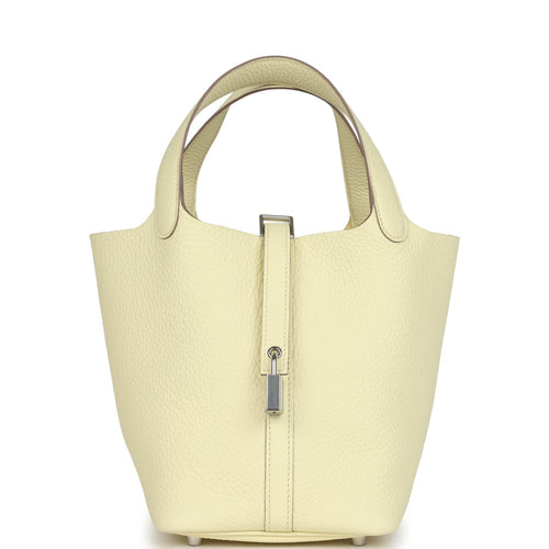 Hermes Picotin Lock 18 Jaune Milton Clemence Palladium Hardware