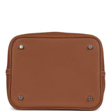 Hermes Picotin Lock 22 Gold Clemence Palladium Hardware - Thumbnail View 6