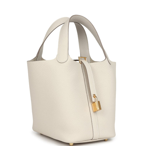 Hermes Picotin Lock 18 Craie Clemence Gold Hardware