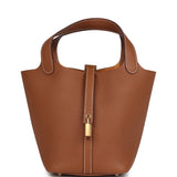 Hermes Picotin Lock 18 Gold Clemence Gold Hardware