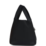 Hermes Picotin Lock 22 Black Clemence Palladium Hardware