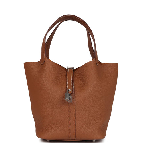 Hermes Picotin Lock 22 Gold Clemence Palladium Hardware