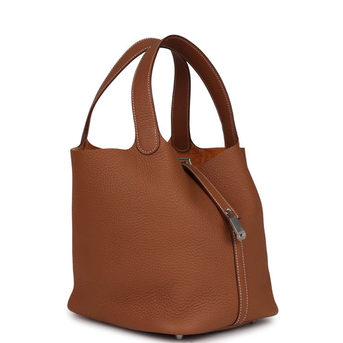 Hermes Picotin Lock 22 Gold Clemence Palladium Hardware