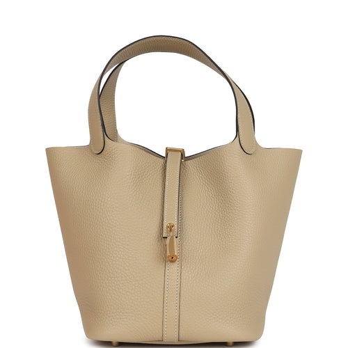 Hermes Picotin Lock 22 Trench Clemence Gold Hardware