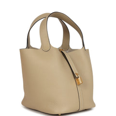Hermes Picotin Lock 22 Trench Clemence Gold Hardware