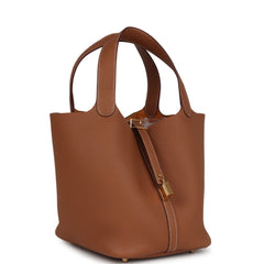 Hermes Picotin Lock 22 Gold Clemence Gold Hardware
