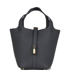 Hermes Picotin Lock 18 Ardoise Clemence Permabrass Hardware