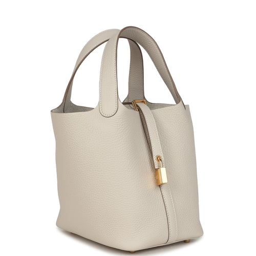 Hermes Picotin Lock 18 Craie Clemence Gold Hardware
