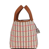 Hermes Picotin Lock 18 Gold, Ecru-Beige, Rose Pop, Black Toile H and Fauve Swift and Toile H Palladium Hardware