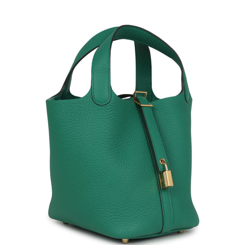 Hermes Picotin Lock 18 Vert Vertigo Clemence Gold Hardware