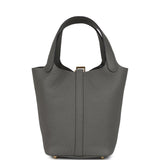 Hermes Picotin Lock 18 Gris Meyer Clemence Gold Hardware
