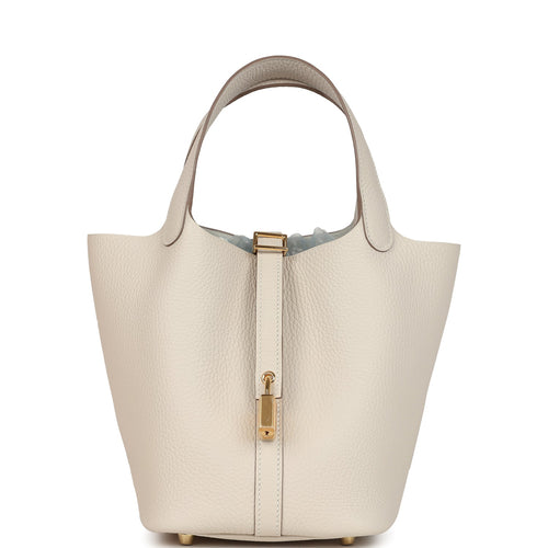 Hermes Picotin Lock 18 Craie Clemence Gold Hardware