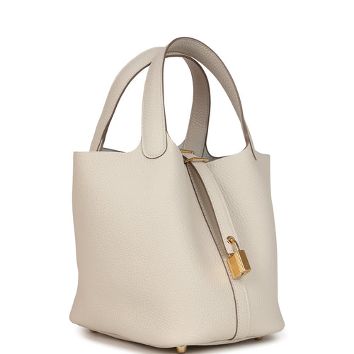 Hermes Picotin Lock 18 Craie Clemence Gold Hardware