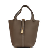 Hermes Picotin Lock 18 Etoupe Clemence Gold Hardware