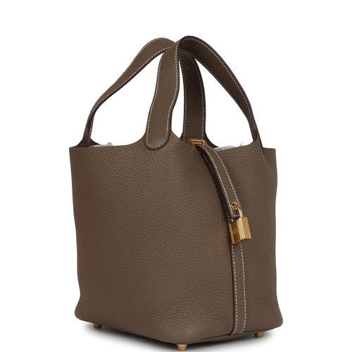 Hermes Picotin Lock 18 Etoupe Clemence Gold Hardware