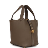Hermes Picotin Lock 18 Etoupe Clemence Gold Hardware