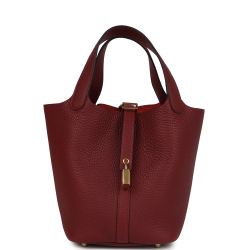 Hermes Picotin Lock 18 Rouge H Clemence Gold Hardware