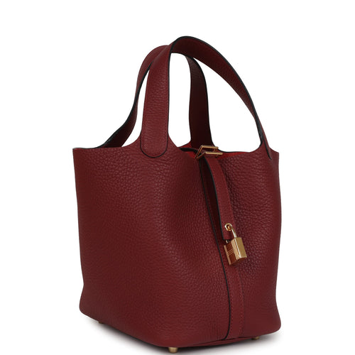 Hermes Picotin Lock 18 Rouge H Clemence Gold Hardware