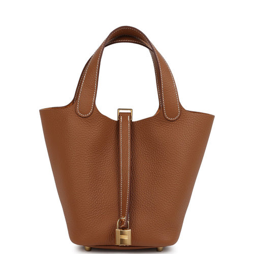 Hermes Picotin Lock 18 Gold Clemence Gold Hardware