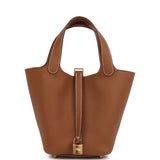 Hermes Picotin Lock 18 Gold Clemence Gold Hardware