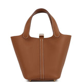 Hermes Picotin Lock 18 Gold Clemence Gold Hardware