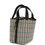 Hermes Picotin Lock 18 Black Swift and Ecru, Bleu, Black and Fauve Toile H Canvas Palladium Hardware