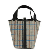 Hermes Picotin Lock 18 Black Swift and Ecru, Bleu, Black and Fauve Toile H Canvas Palladium Hardware