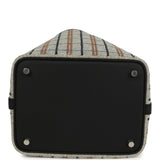 Hermes Picotin Lock 18 Black Swift and Ecru, Bleu, Black and Fauve Toile H Canvas Palladium Hardware