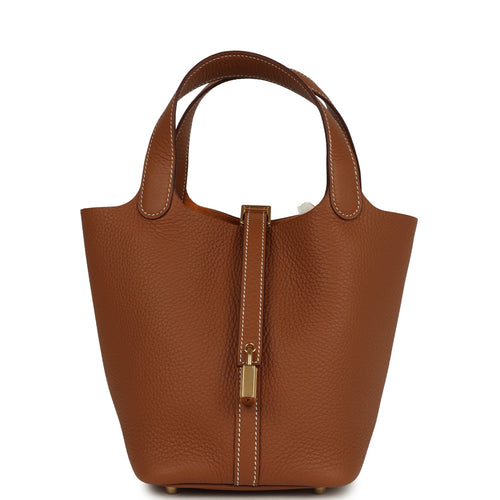 Hermes Picotin Lock 18 Gold Clemence Gold Hardware