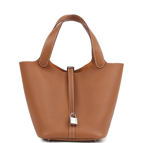 Hermes Picotin Lock 22 Gold Clemence Palladium Hardware
