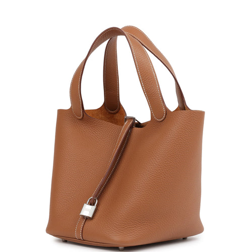 Hermes Picotin Lock 22 Gold Clemence Palladium Hardware