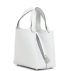 Hermes Picotin Lock 18 Bleu Pale Clemence Palladium Hardware