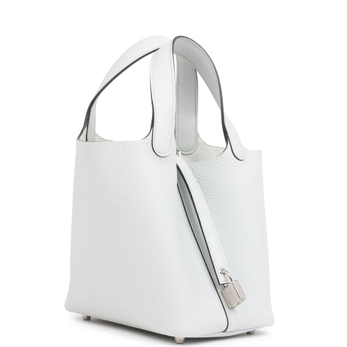 Hermes Picotin Lock 18 Bleu Pale Clemence Palladium Hardware