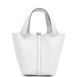 Hermes Picotin Lock 18 Bleu Pale Clemence Palladium Hardware