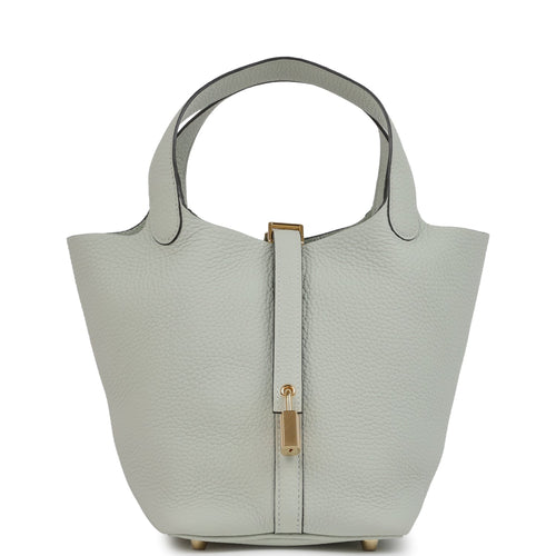 Hermes Picotin Lock 18 Gris Neve Clemence Gold Hardware
