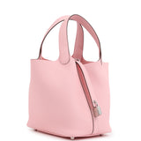 Hermes Picotin Lock 18 Rose Sakura Clemence Palladium Hardware - Thumbnail View 2