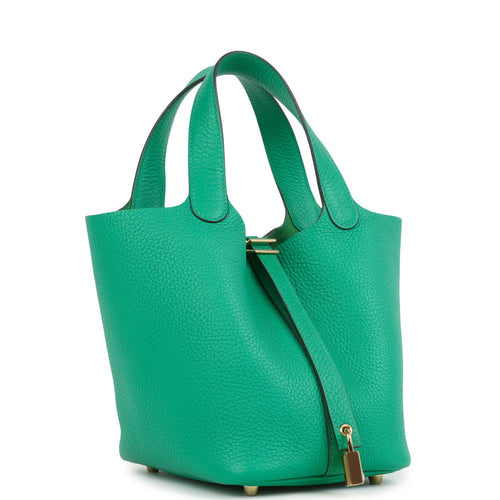Hermes Picotin Lock 18 Menthe Clemence Gold Hardware