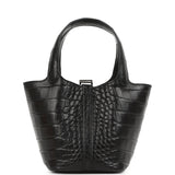 Hermes Micro Picotin Lock 14 Black Matte Alligator Palladium Hardware