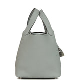 Hermes Picotin Lock 18 Bleu Glacier Clemence Palladium Hardware