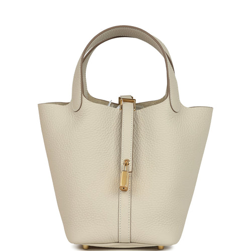 Hermes Picotin Lock 18 Craie Clemence Gold Hardware