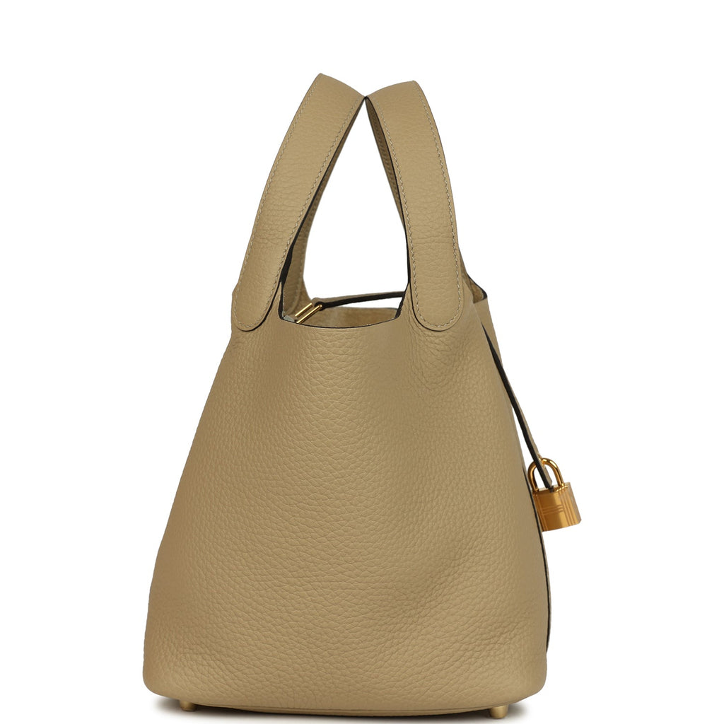 Hermes Picotin Lock 18 Trench Clemence Gold Hardware