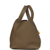 Hermes Picotin Lock 22 Etoupe Clemence Gold Hardware