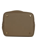 Hermes Picotin Lock 22 Etoupe Clemence Gold Hardware
