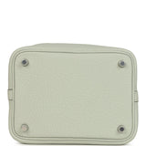 Hermes Picotin Lock 18 Eclat Gris Neve Clemence and Vert Comics Swift Palladium Hardware - Thumbnail View 6