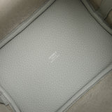 Hermes Picotin Lock 18 Eclat Gris Neve Clemence and Vert Comics Swift Palladium Hardware - Thumbnail View 7